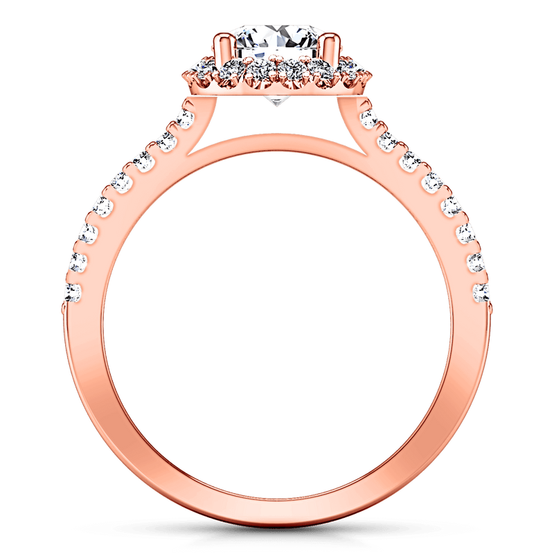 Halo Diamond  Engagement Ring Bethany 14K Rose Gold