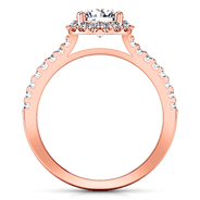 Halo Diamond  Engagement Ring Bethany 14K Rose Gold