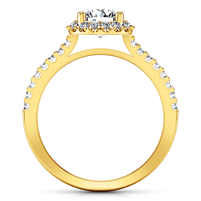 Halo Diamond  Engagement Ring Bethany 14K Yellow Gold