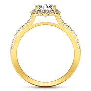 Halo Diamond  Engagement Ring Bethany 14K Yellow Gold