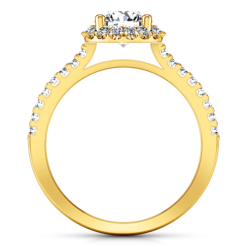 Halo Diamond  Engagement Ring Bethany 14K Yellow Gold