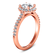 Halo Diamond  Engagement Ring Bethany 14K Rose Gold