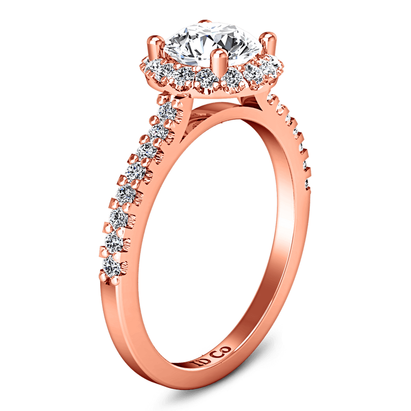 Halo Diamond  Engagement Ring Bethany 14K Rose Gold