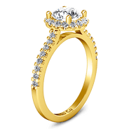 Halo Diamond  Engagement Ring Bethany 14K Yellow Gold