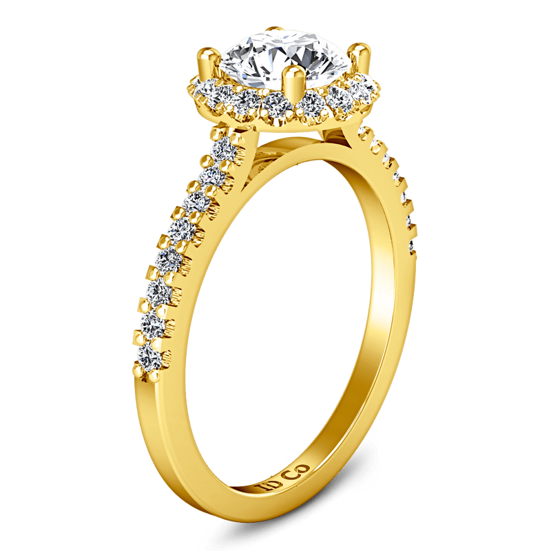 Halo Diamond  Engagement Ring Bethany 14K Yellow Gold