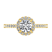 Halo Diamond  Engagement Ring Bethany 14K Yellow Gold