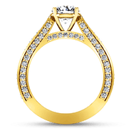Pave Diamond EngagementRing Elizabeth 14K Yellow Gold