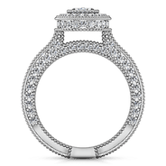 Halo Oval Diamond Engagement Ring Hannah 14K White Gold