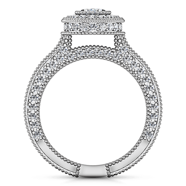 Halo Oval Diamond Engagement Ring Hannah 14K White Gold