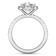 Halo Cushion Cut Diamond Engagement Ring Jessica 14K White Gold