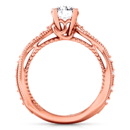 Pave Diamond Engagement Ring Maeve 14K Rose Gold