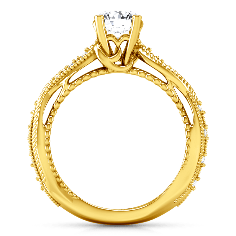 Pave Diamond EngagementRing Maeve 14K Yellow Gold