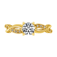 Pave Diamond EngagementRing Maeve 14K Yellow Gold