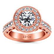 Halo Diamond Engagement Ring Angeline 14K Rose Gold