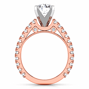 Pave Diamond Engagement Ring Eden 14K Rose Gold