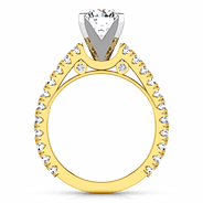 Pave Diamond EngagementRing Eden 14K Yellow Gold