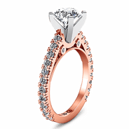 Pave Diamond Engagement Ring Eden 14K Rose Gold