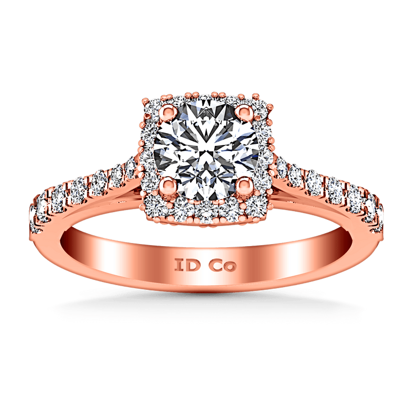 Halo Diamond Engagement Ring Mallory 14K Rose Gold
