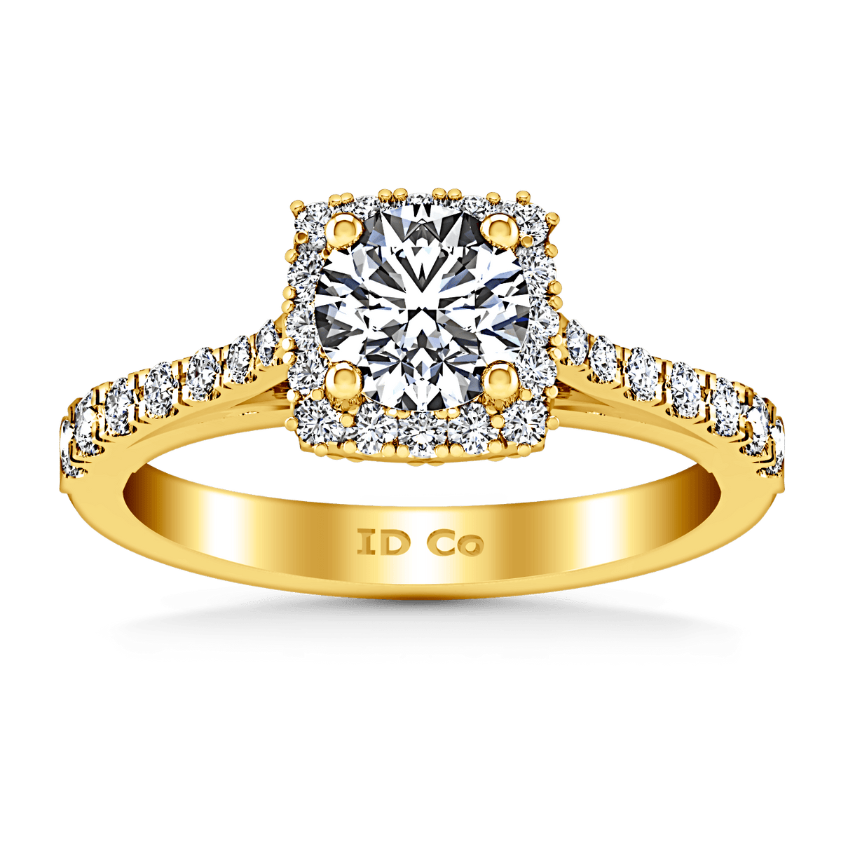 Halo Diamond Engagement Ring Mallory 14K Yellow Gold