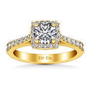 Halo Diamond Engagement Ring Mallory 14K Yellow Gold