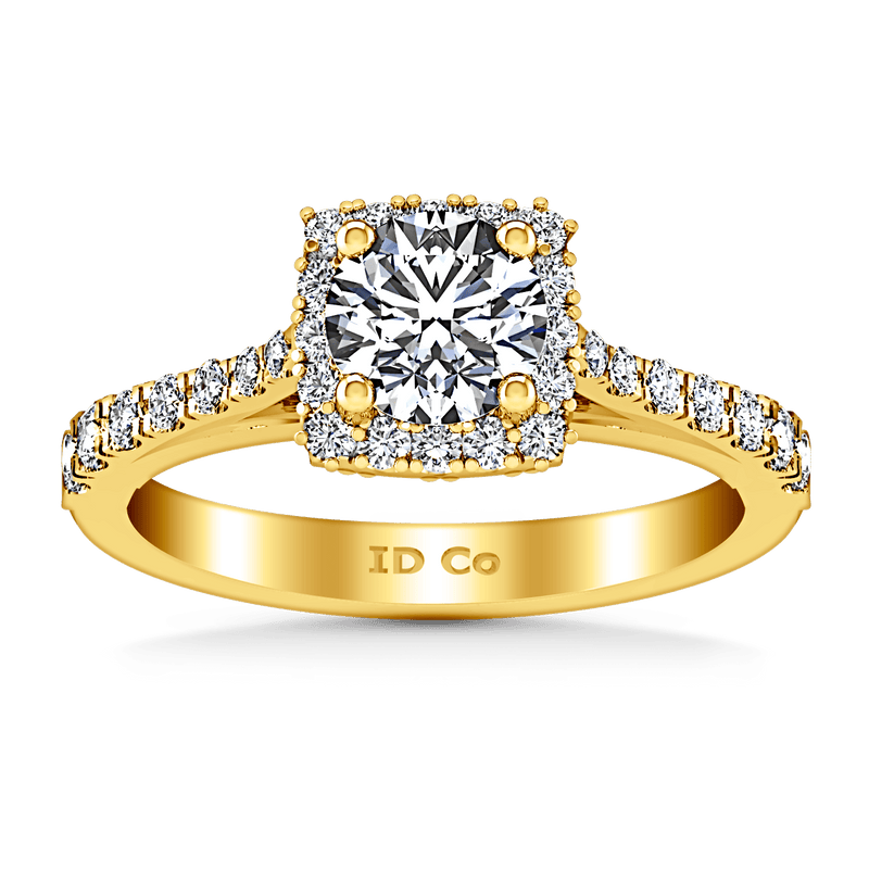 Halo Diamond Engagement Ring Mallory 14K Yellow Gold