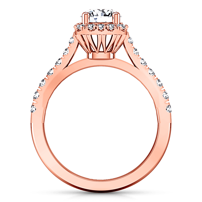 Halo Diamond Engagement Ring Mallory 14K Rose Gold