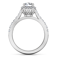Round Diamond Halo Engagement Ring Mallory 14K White Gold