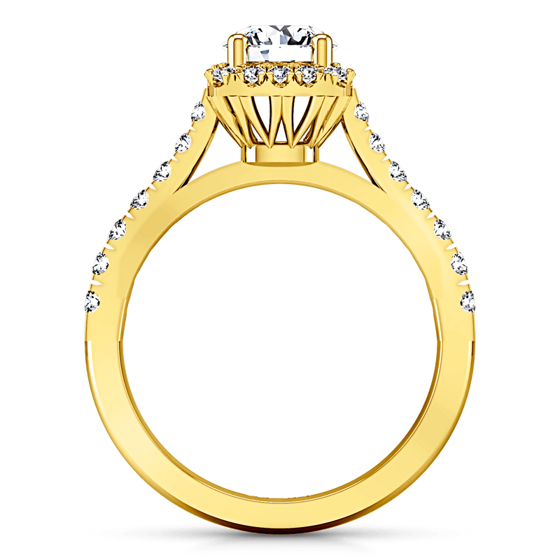 Halo Diamond Engagement Ring Mallory 14K Yellow Gold