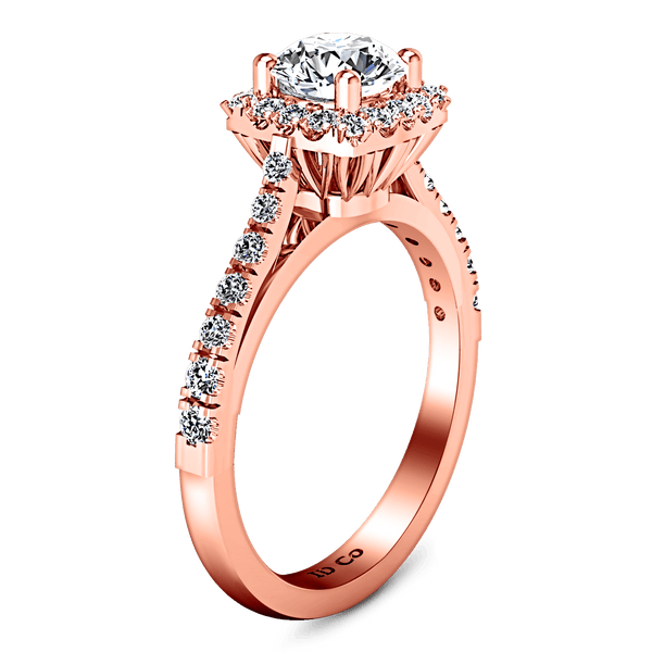 Halo Diamond Engagement Ring Mallory 14K Rose Gold