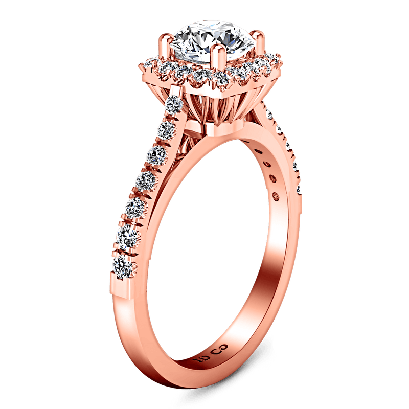 Halo Diamond Engagement Ring Mallory 14K Rose Gold