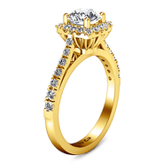 Halo Diamond Engagement Ring Mallory 14K Yellow Gold
