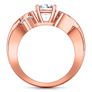 Three Stone Diamond EngagementRing Cosette 14K Rose Gold