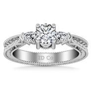 Round Diamond Three Stone Engagement Ring Haven 14K White Gold