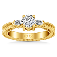 Three Stone Diamond Engagement Ring Haven 14K Yellow Gold