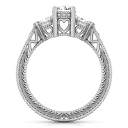 Round Diamond Three Stone Engagement Ring Haven 14K White Gold