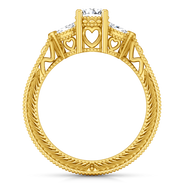 Three Stone Diamond Engagement Ring Haven 14K Yellow Gold