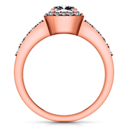 Halo Diamond Engagement Ring Eve 14K Rose Gold