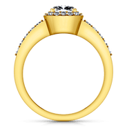Halo Diamond Engagement Ring Eve 14K Yellow Gold