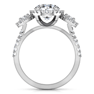 Halo Oval Diamond Engagement Ring Summer 14K White Gold