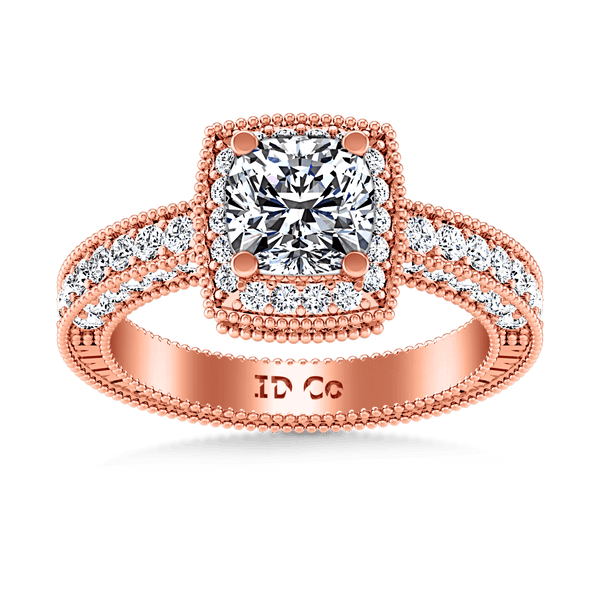 Halo Diamond  Engagement Ring Danica 14K Rose Gold