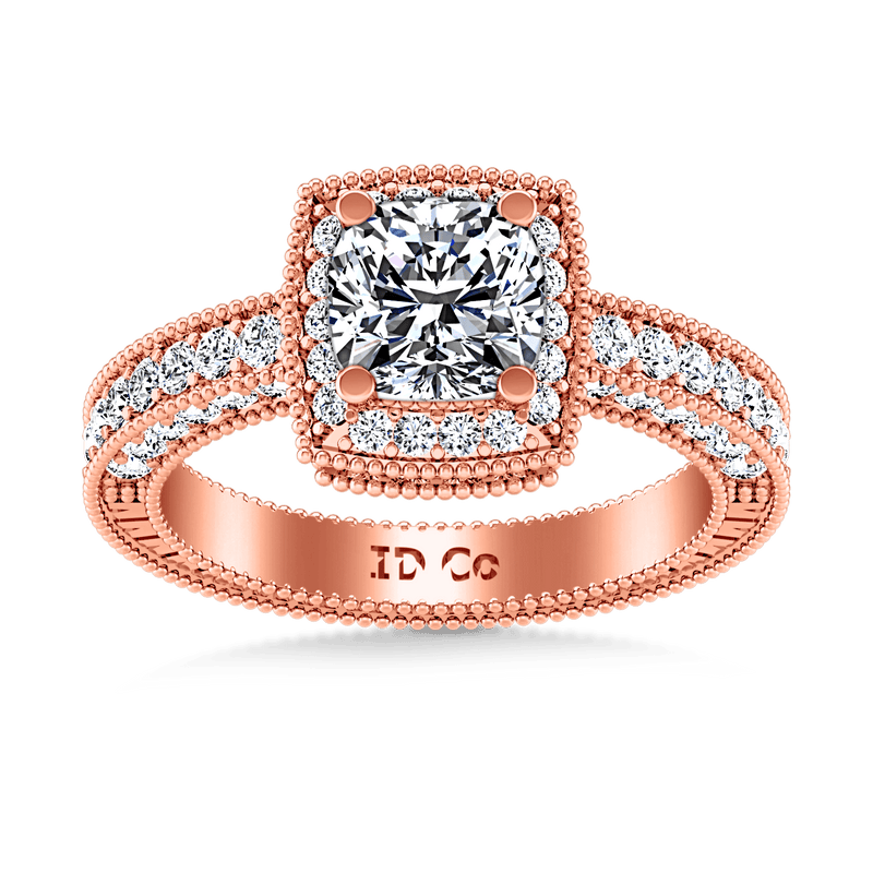 Halo Diamond  Engagement Ring Danica 14K Rose Gold