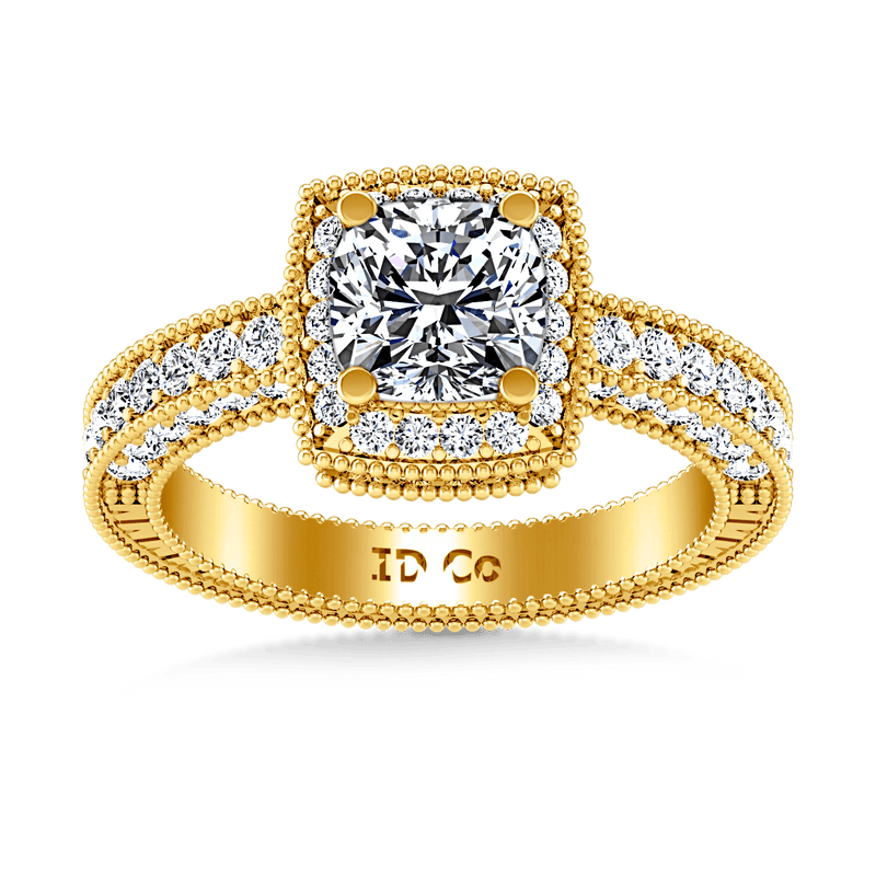 Halo Diamond  Engagement Ring Danica 14K Yellow Gold