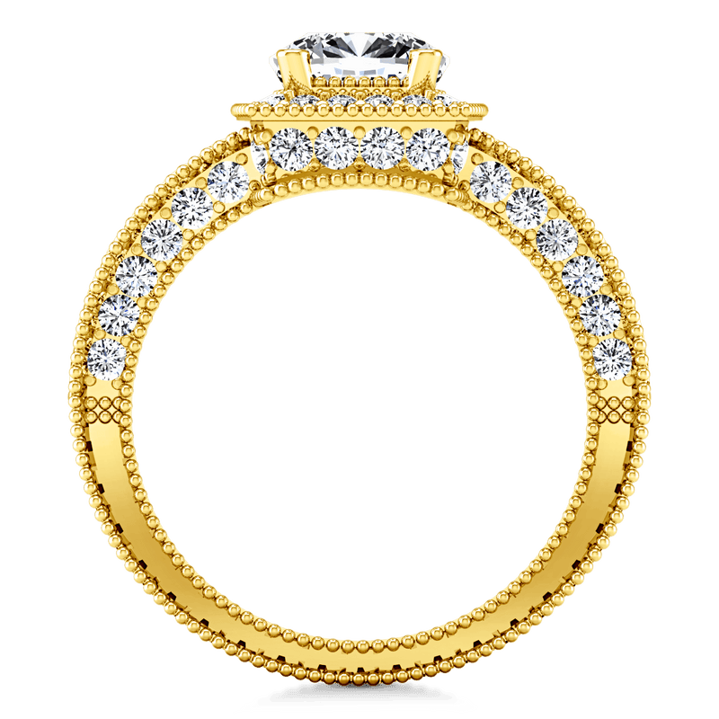 Halo Diamond  Engagement Ring Danica 14K Yellow Gold