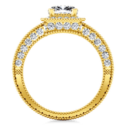 Halo Diamond  Engagement Ring Danica 14K Yellow Gold