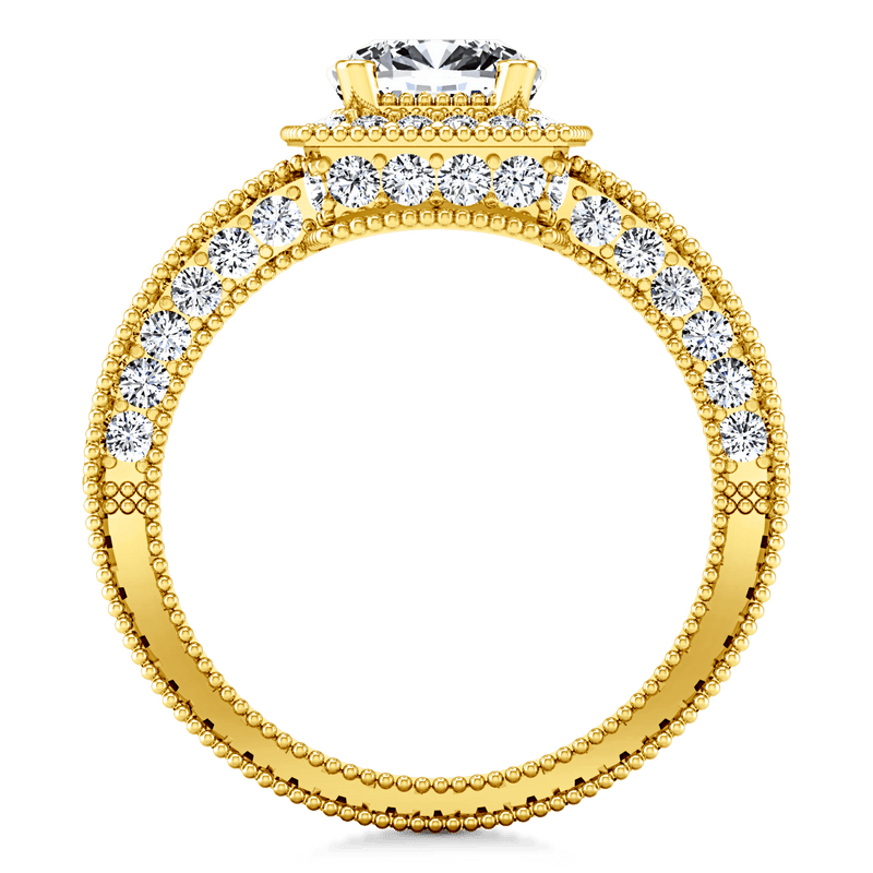Halo Diamond  Engagement Ring Danica 14K Yellow Gold