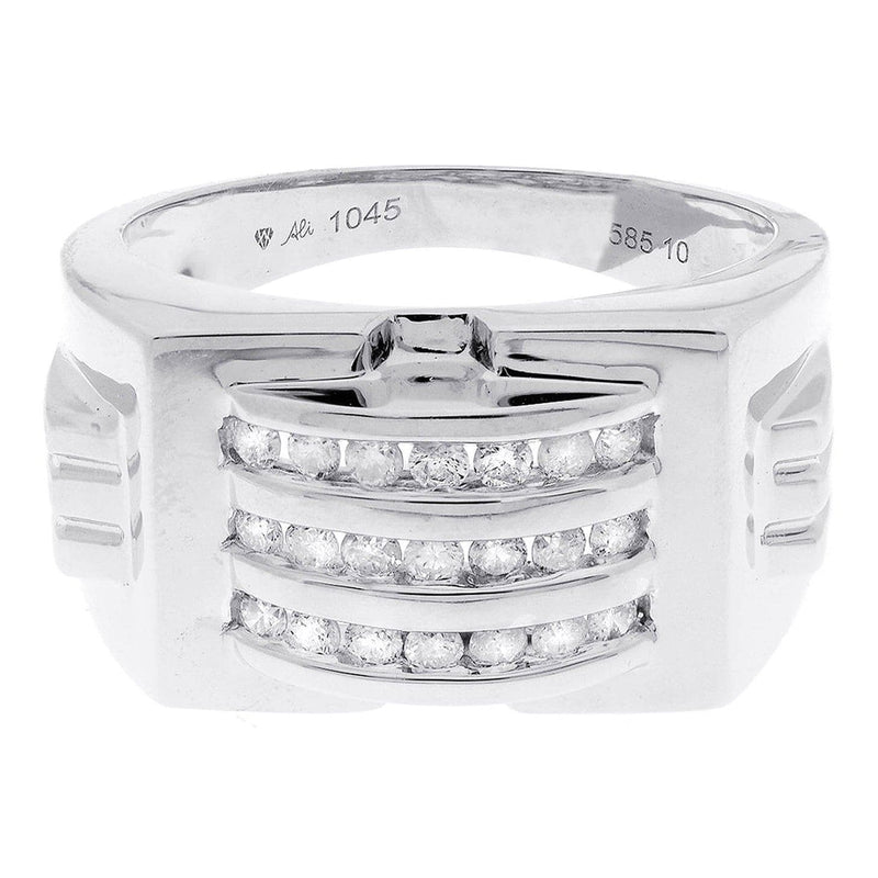White Gold Mens Diamond Ring| 0.51 Carats| 11.07 Grams