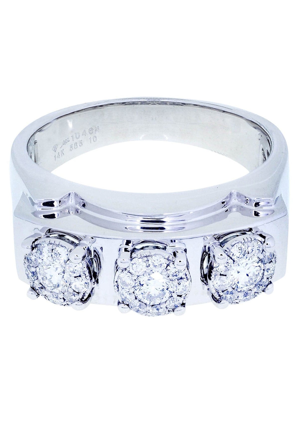 White Gold Mens Diamond Ring| 0.69 Carats| 10.5 Grams
