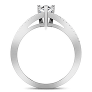Pave Engagement Ring Season Pear 14K White Gold