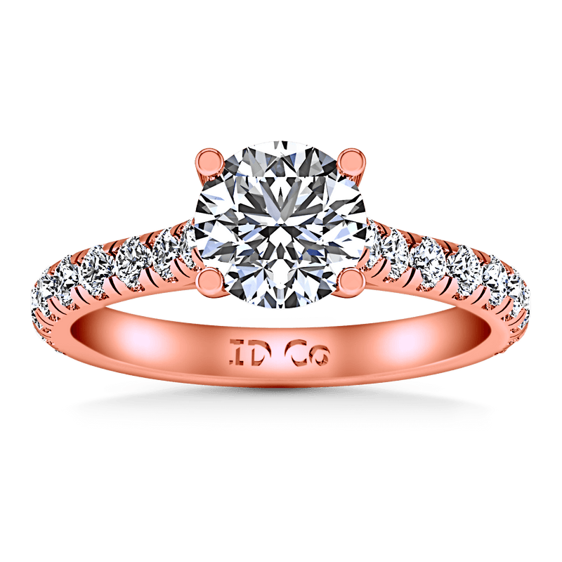Pave Diamond Engagement Ring Anabelle 14K Rose Gold