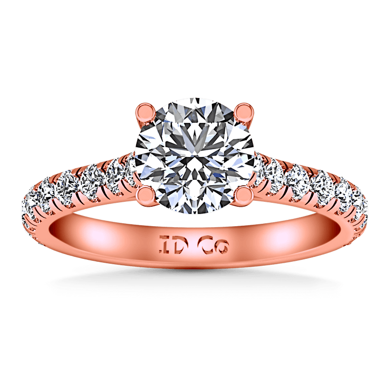 Pave Diamond Engagement Ring Anabelle 14K Rose Gold